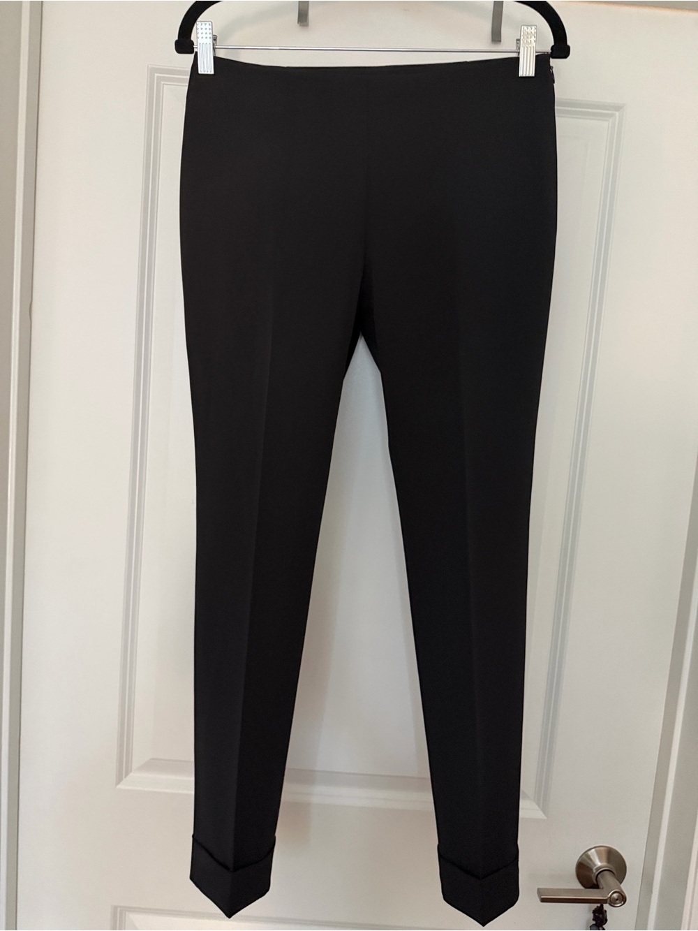 Peserico Sign Black Tailored Tapered Pants IT 42 Made Italy